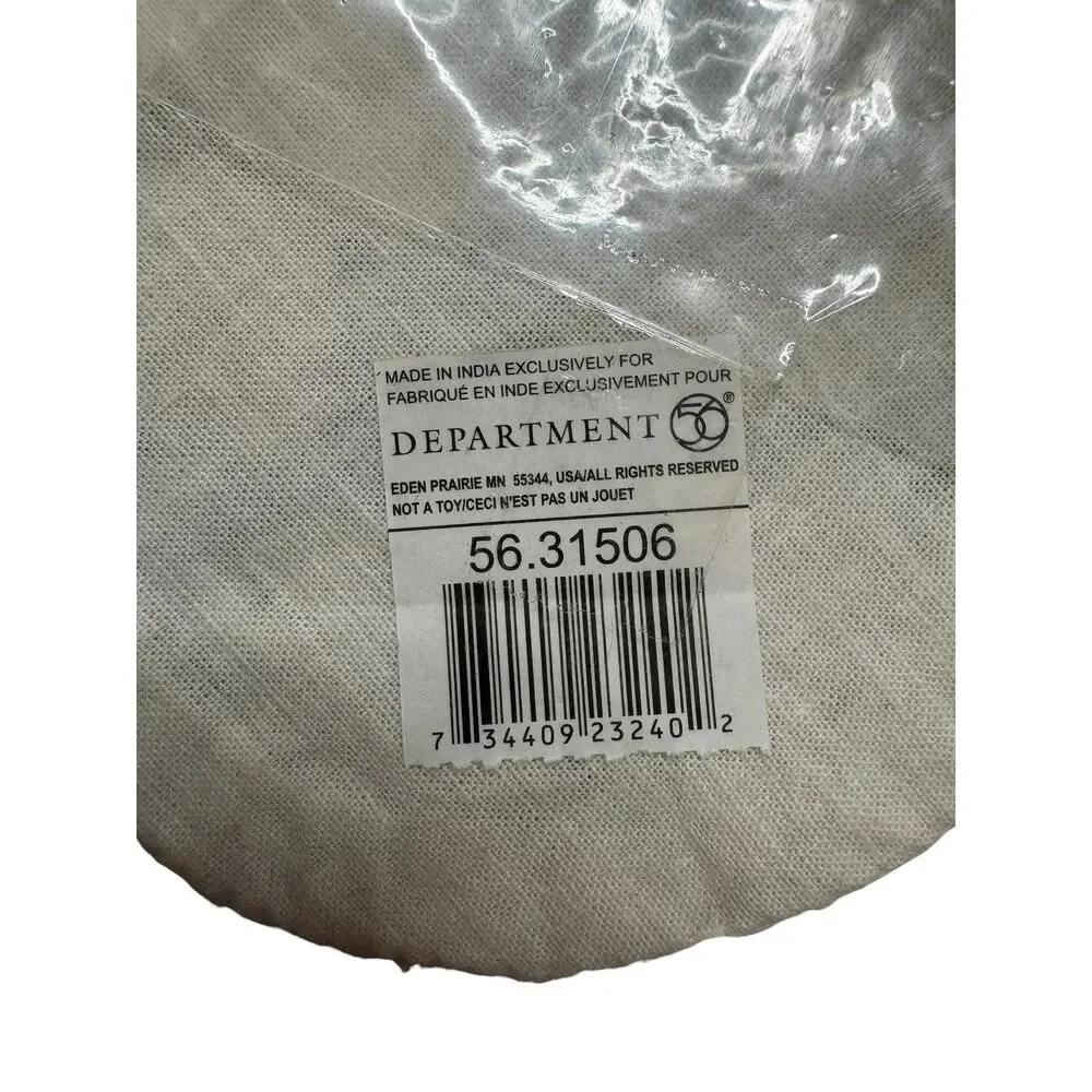 DEPARTMENT 56 *NEW* Beaded Soccer Ball Coaster Black White Beaded
